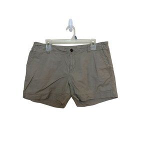 The North Face Womens Shorts Sz 12 Tan Mid Rise Khakis with Pockets Cute Casual